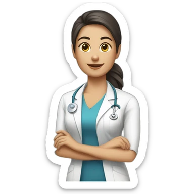 physiotherapist working girl brunete sticker