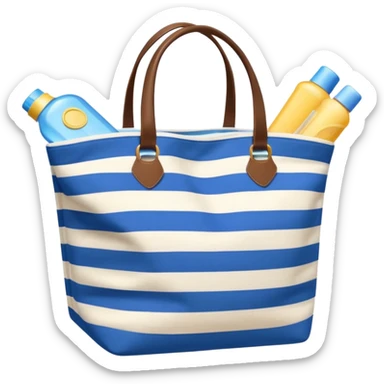 summer-themed emoji of a beach bag sticker