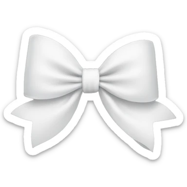 white bow sticker