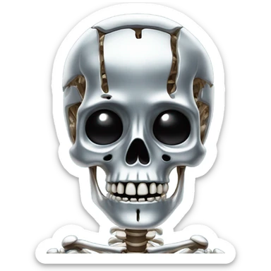 Skeleton made of Chrome  sticker