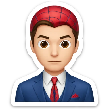 spiderman in a elegant suit sticker