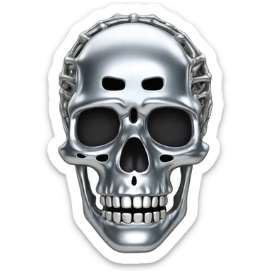 skeleton made out of chrome sticker