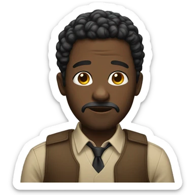 a black man questioning you sticker