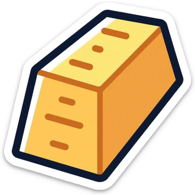 metal ingot, gold bar sticker