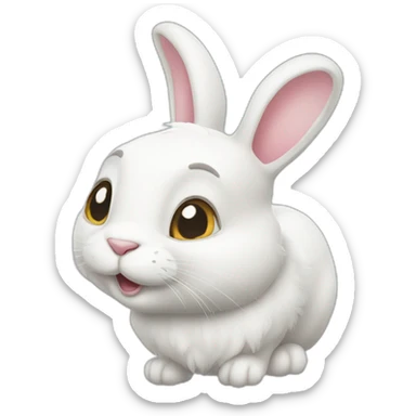 The White Rabbit from the cartoon secrets of pets sticker