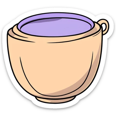Yixing clay teacup, small brown-purple clay cup with no handle, traditional Chinese tea vessel sticker