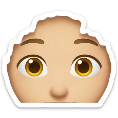 French crop mid shaved Brown Hair emoji sticker