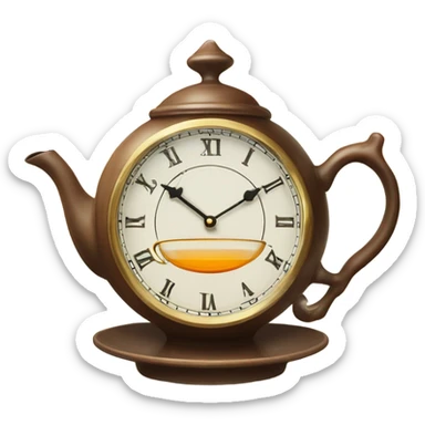 Clock that tea sticker