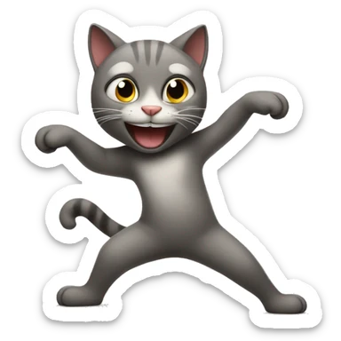 Cat dancing sticker