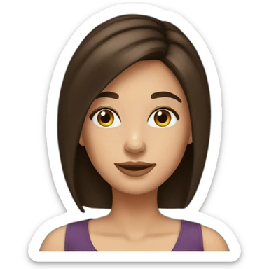 my beautiful brunette sticker