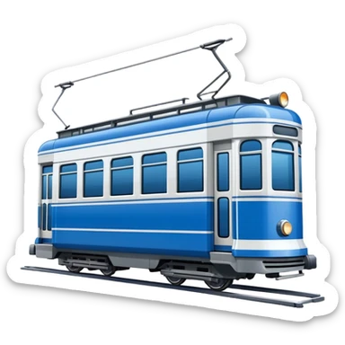 Tram image. View left Side. sticker