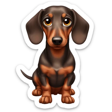 Red dapple dachshund  sticker