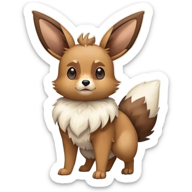  Buneary-Eevee-Rockruff-Hybrid (Full body) sticker