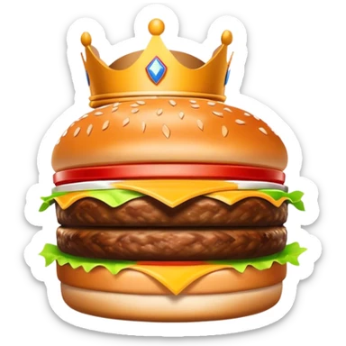 burger king fast food restaurant sticker