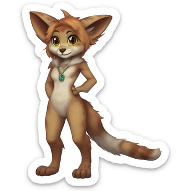  anthro vernid full body furry fursona LiLaiRa sticker