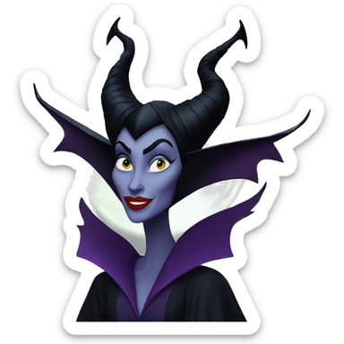 Maleficent built like the moon sticker