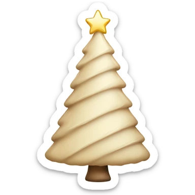 Beige glass christmas tree sticker