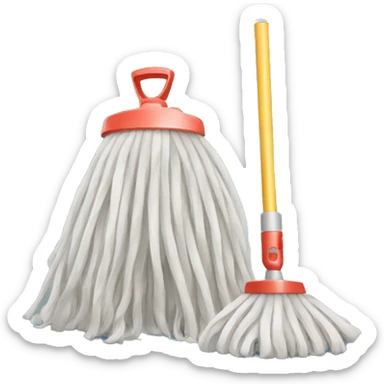 mop and spray crossed sticker