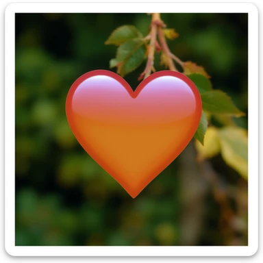 food heart emoji with a gradient effect sticker