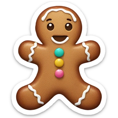Pastel gingerbread man sticker