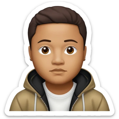 J-Boog of B2K with dark brown hair sticker