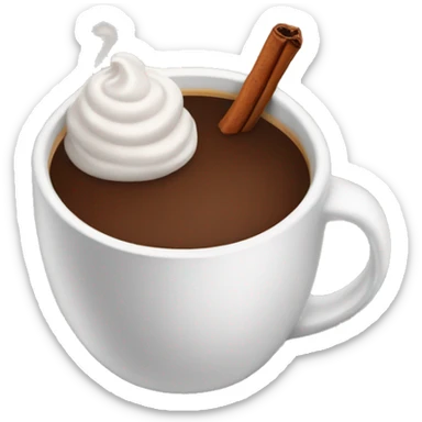 Hot cup of cocoa sticker