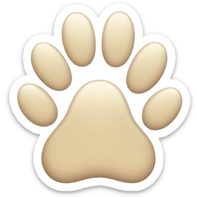 Cute little dog paw in light colors  sticker