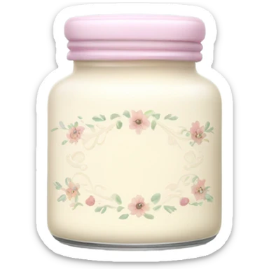 aesthetic jar of cream sticker
