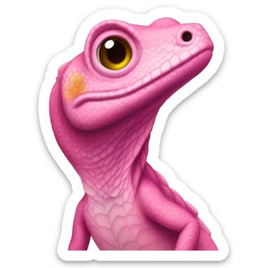 pink lizard  sticker