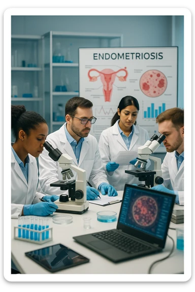 Scienziati americani che studiano l'endometriosi sticker