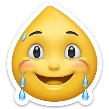 Smile emoji with tears  sticker