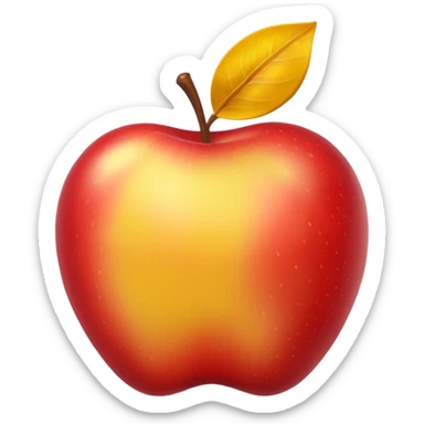 apple gala royal some yellow blush sticker