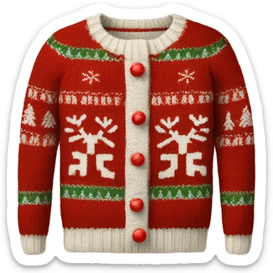 warm knitted christmas sweater sticker