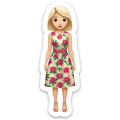 ligth woman wearing housewife clothes full body  sticker