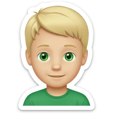 malte blond boy six seve t-shirt gröna ögon crazy sticker