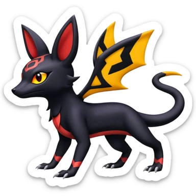 Salandit-Umbreon-Noibat-Litten-Hybrid (Full body) sticker