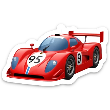 A race car number 95 all red sticker