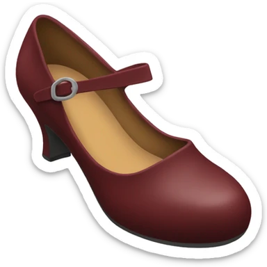 Dark red mary jane shoes sticker