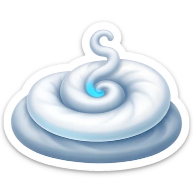 A swirl of morning fog rolling across the ground. sticker