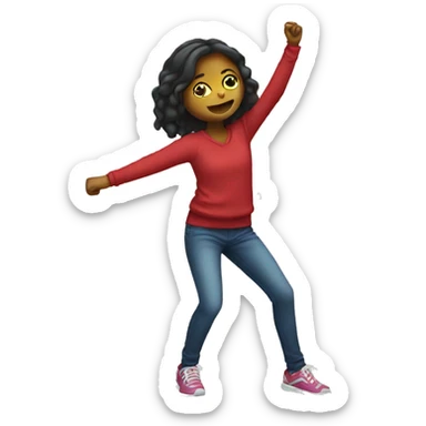 Girl doing dab sticker