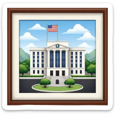 only US Embassy building png.  looks realistic sticker