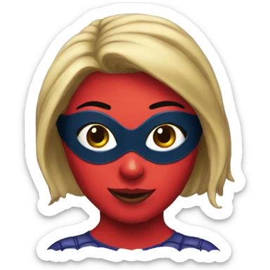 Spiderman mask girl sticker