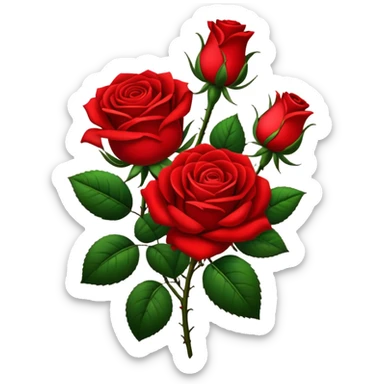 Red roses sticker