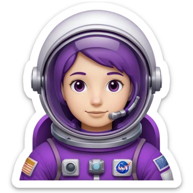 astronaut with a purple suit sticker
