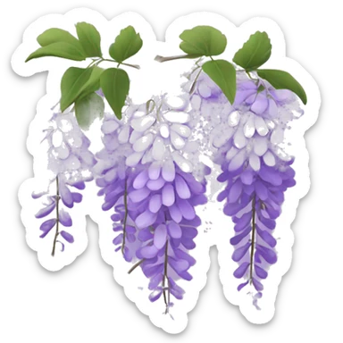 Bridgerton Inspired Emoji : Wisteria – Purple wisteria flowers from the Bridgerton family home, perfect for adding a touch of beauty. sticker