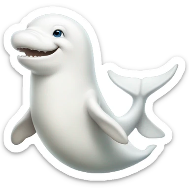 Beluga whale sticker