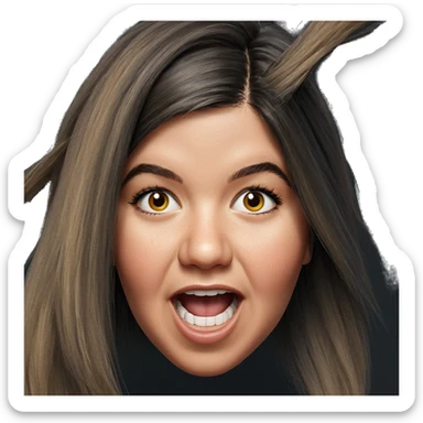 realistic portrait of girl sticker