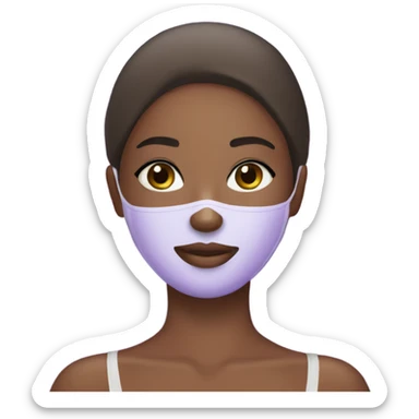 Skin care girl with lavender face mask sticker