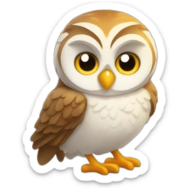 Chouette sur soleil sticker