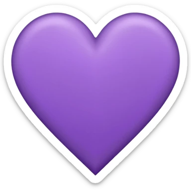  paper with Hand-drawn purple heart contur sticker